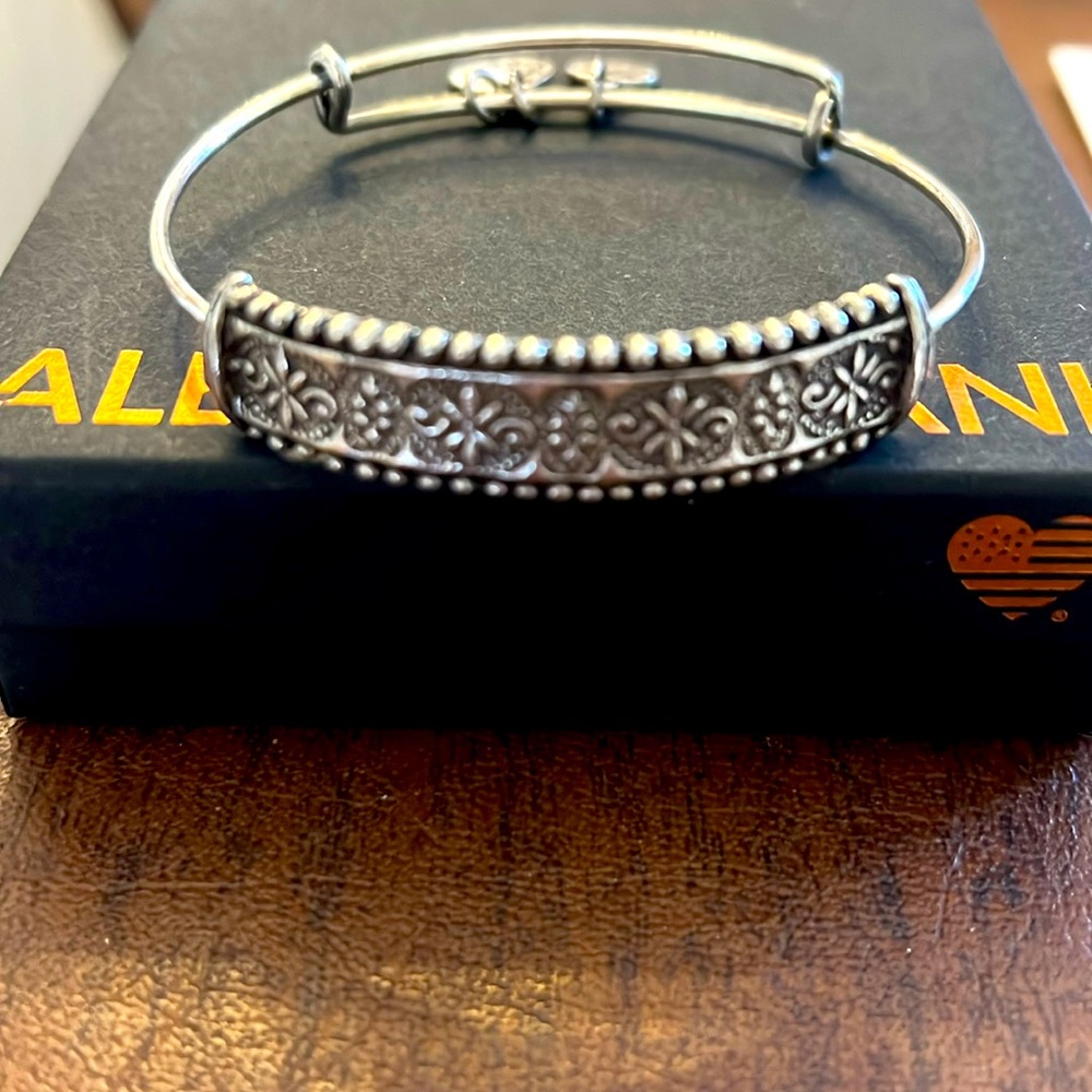 Alex and Ani Silver Trapeze Bracelet